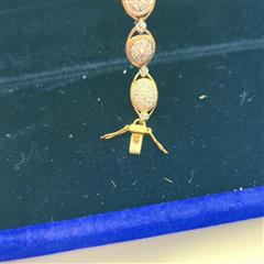 Gold-Diamond Bracelet 130 Diamonds 1.30 Carat T.W. 10K Yellow Gold 6.41g